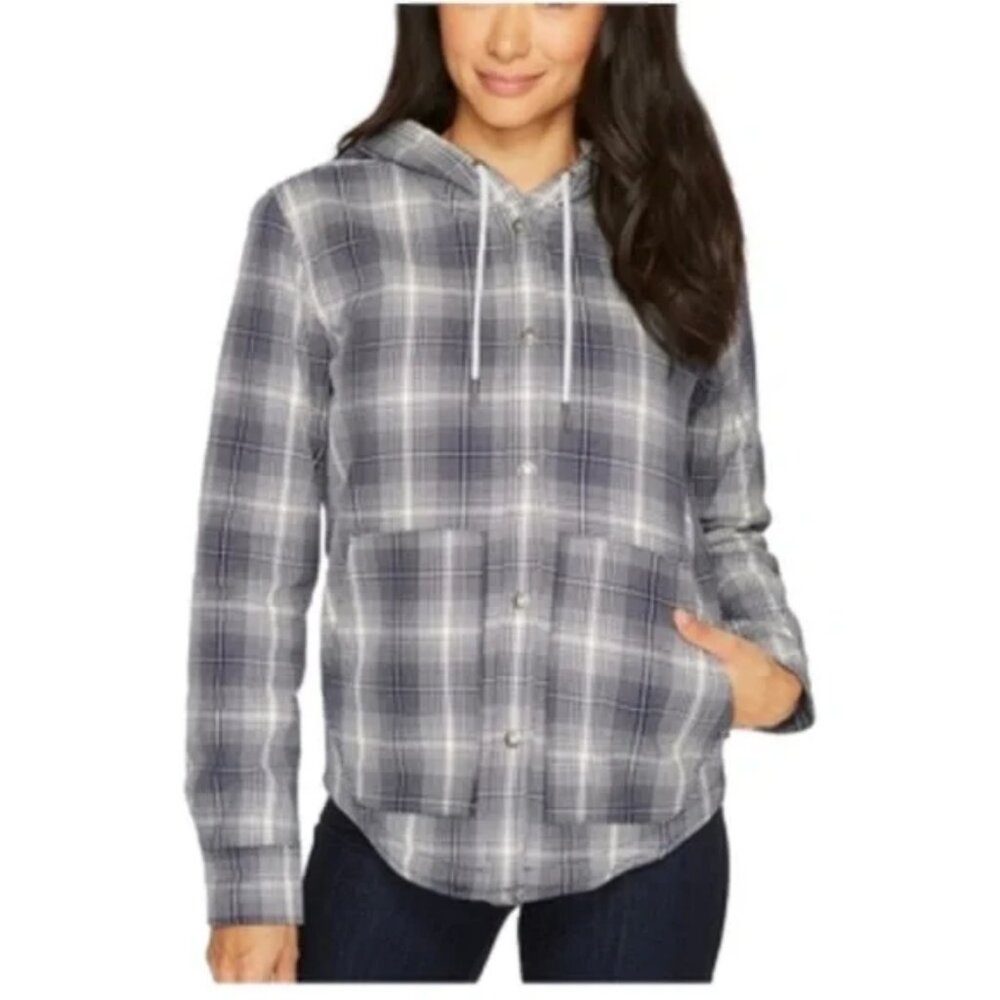 Hike In Sherpa Plaid Hoodie Jacket
